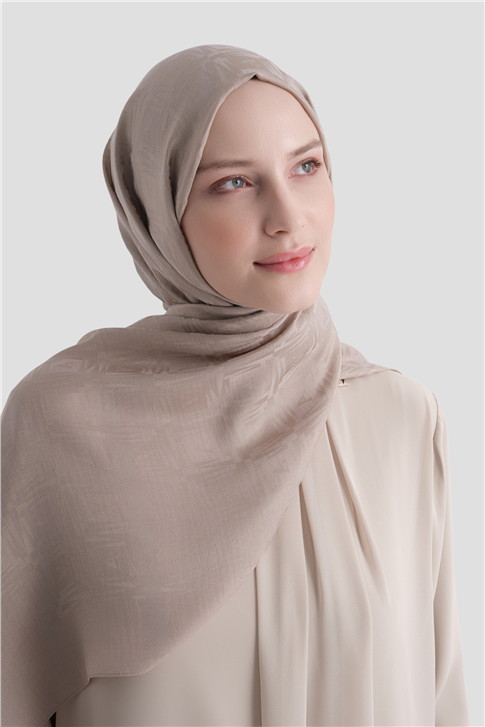 Armine Lyocell Naia Kare Monogram Şal 6 07 Vizon