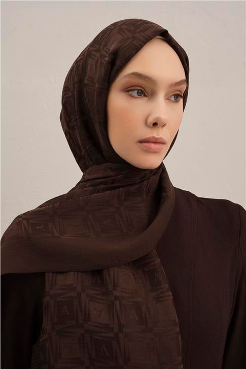 Armine Lyocell Naia Kare Monogram Şal 6 10