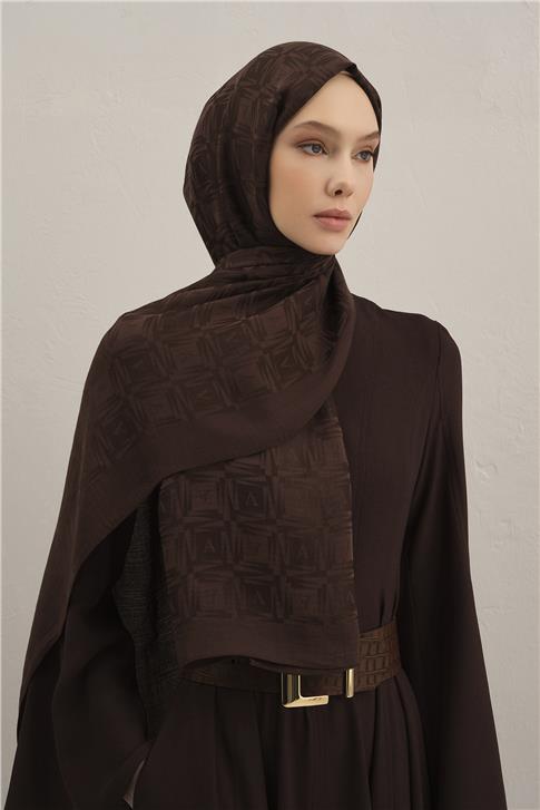 Armine Lyocell Naia Kare Monogram Şal 6 10