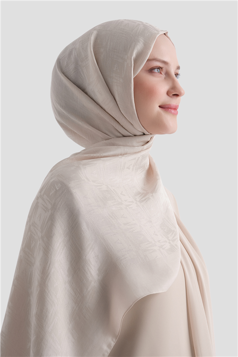 Armine Lyocell Naia Kare Monogram Şal 6 17 Taş/Gri