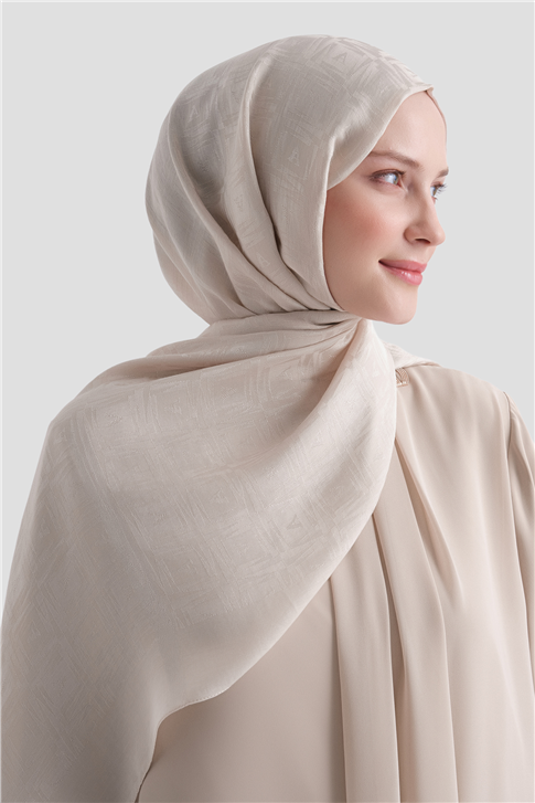 Armine Lyocell Naia Kare Monogram Şal 6 17 Taş/Gri