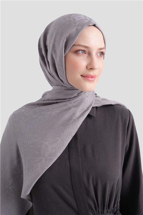 Armine Lyocell Naia Kare Monogram Şal 6 20 Gri