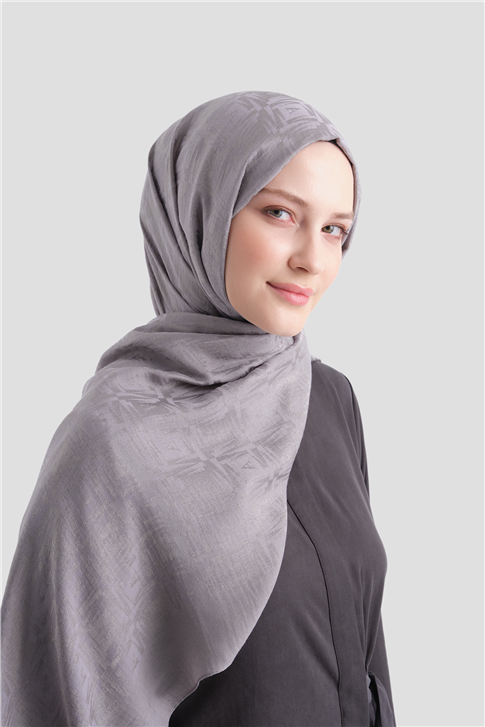 Armine Lyocell Naia Kare Monogram Şal 6 20 Gri