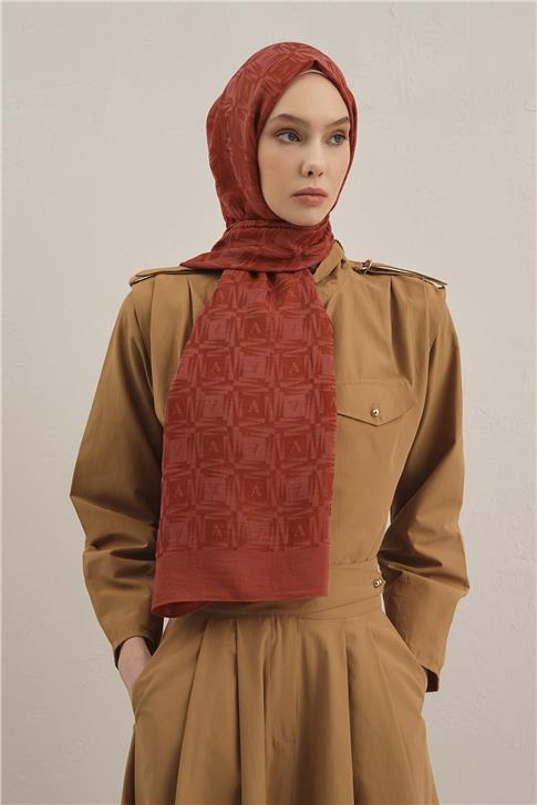 Armine Lyocell Naia Kare Monogram Şal 6 35 