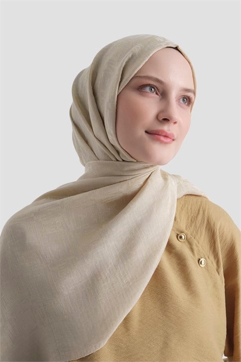 Armine Lyocell Naia Kare Monogram Şal 6 64 Kum Beji