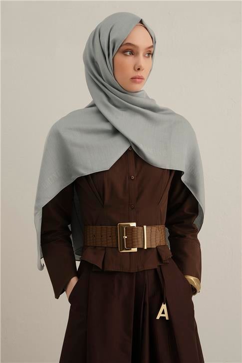 Armine Logo Bordürlü Pamuk İpek Şal 24