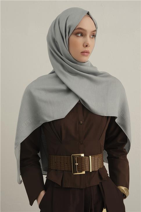 Armine Logo Bordürlü Pamuk İpek Şal 24