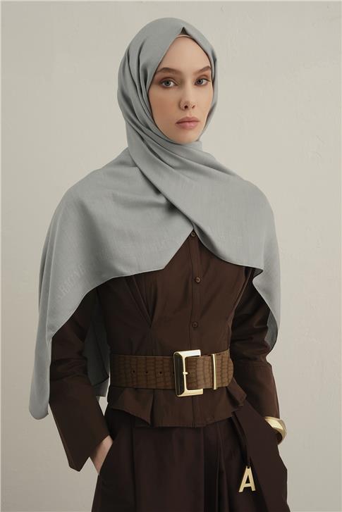 Armine Logo Bordürlü Pamuk İpek Şal 24