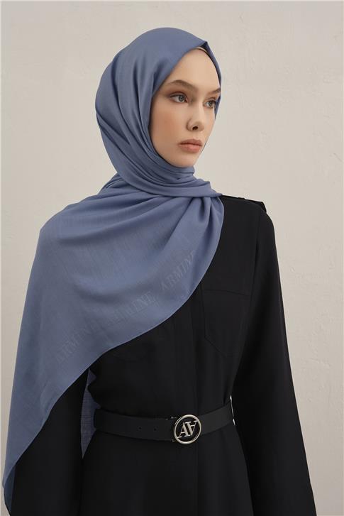 Armine Logo Bordürlü Pamuk İpek Şal 26