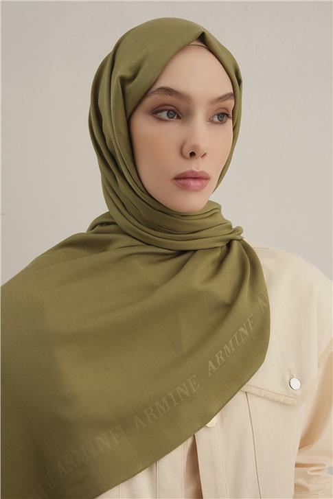 Armine Logo Bordürlü Pamuk İpek Şal 48