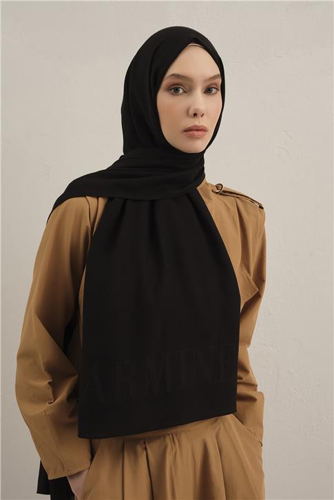 Armine Logo Drop Pamuk İpek Şal 01