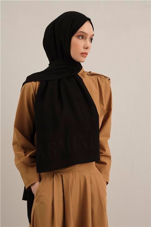 Armine Logo Drop Pamuk İpek Şal 01