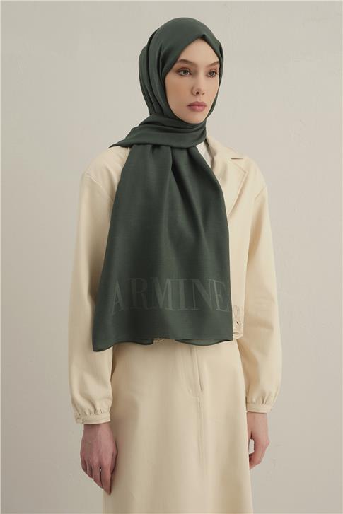 Armine Logo Drop Pamuk İpek Şal 50