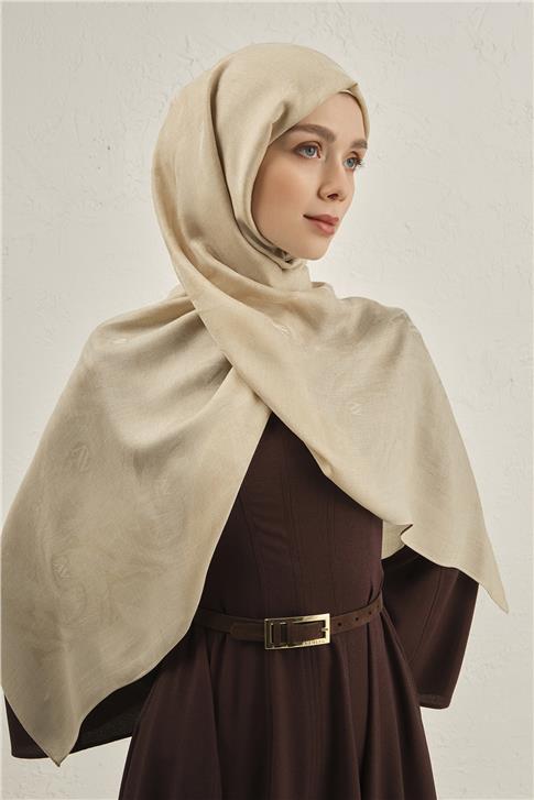 Armine Woolair Dalga Monogram Şal 1 04