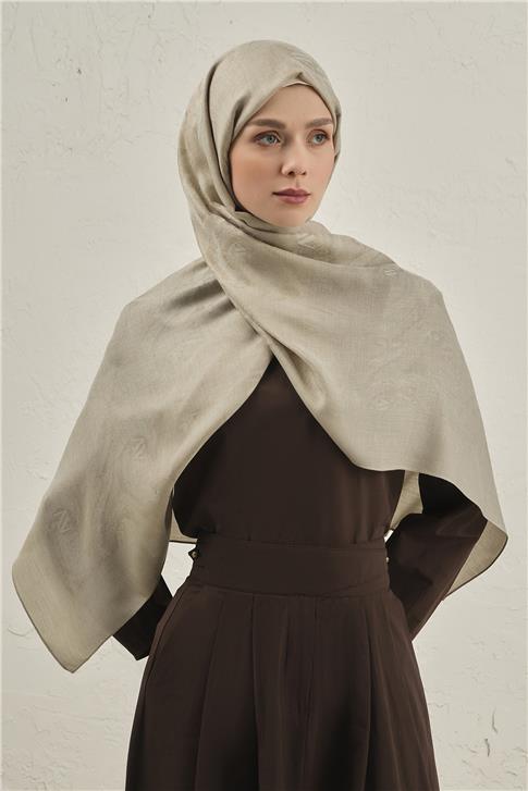 Armine Woolair Dalga Monogram Şal 1 07