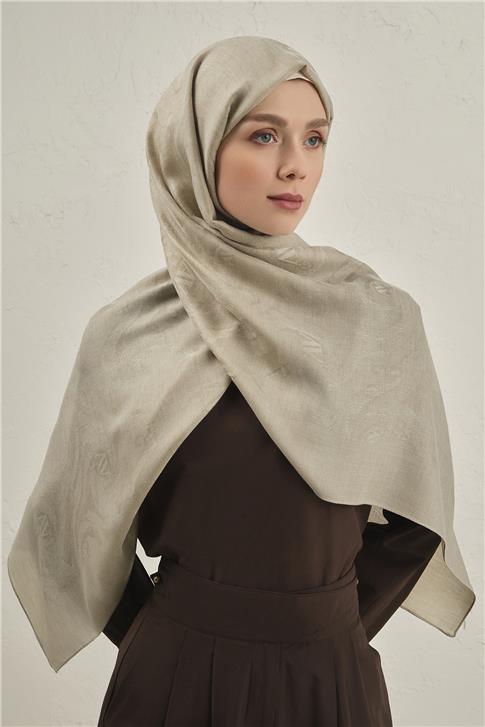 Armine Woolair Dalga Monogram Şal 1 07