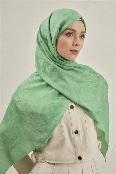 Armine Woolair Dalga Monogram Şal 1 48