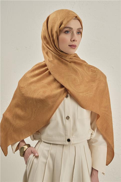 Armine Woolair Dalga Monogram Şal 1 72