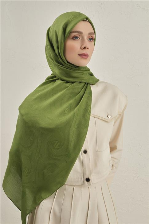 Armine Woolair Dalga Monogram Şal 1 73