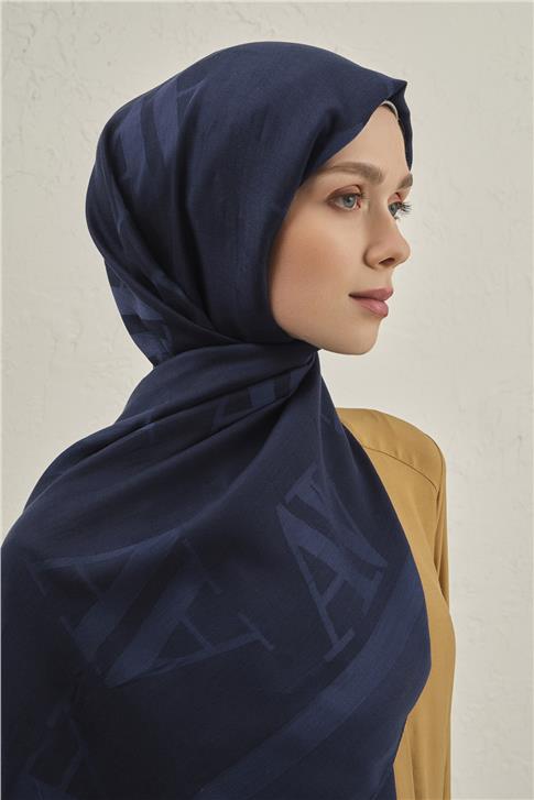 Armine Woolair Harf Monogram Şal 2 02