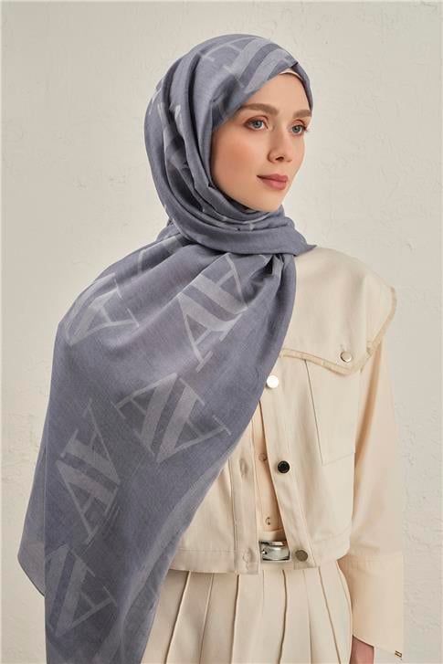 Armine Woolair Harf Monogram Şal 2 26