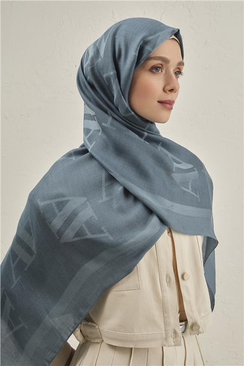 Armine Woolair Harf Monogram Şal 2 27