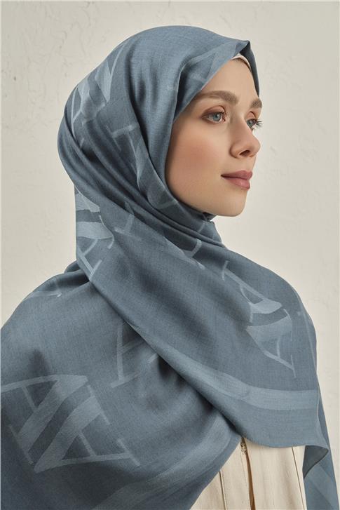 Armine Woolair Harf Monogram Şal 2 27