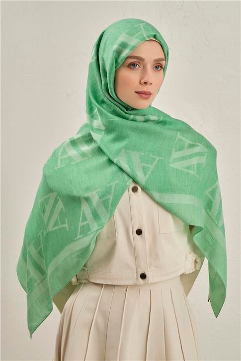 Armine Woolair Harf Monogram Şal 2 48