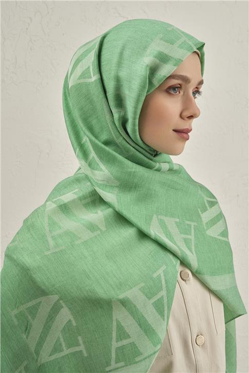 Armine Woolair Harf Monogram Şal 2 48