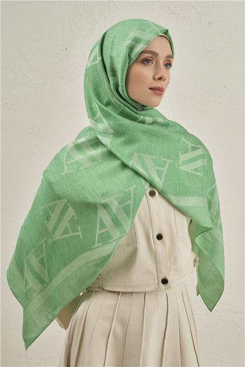 Armine Woolair Harf Monogram Şal 2 48