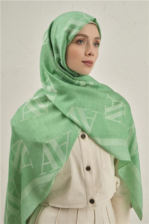 Armine Woolair Harf Monogram Şal 2 48