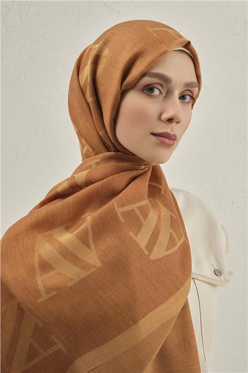 Armine Woolair Harf Monogram Şal 2 72