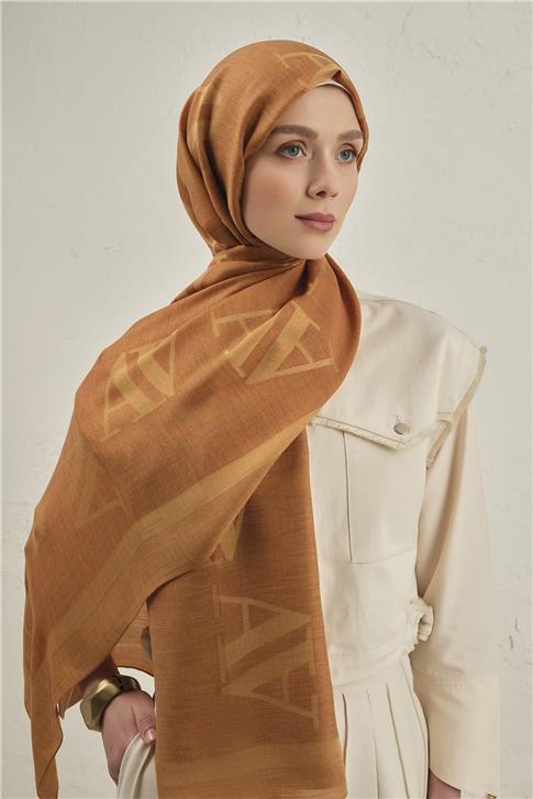 Armine Woolair Harf Monogram Şal 2 72