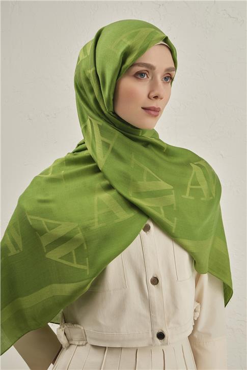 Armine Woolair Harf Monogram Şal 2 73