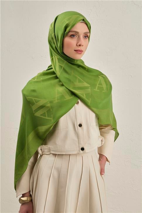 Armine Woolair Harf Monogram Şal 2 73