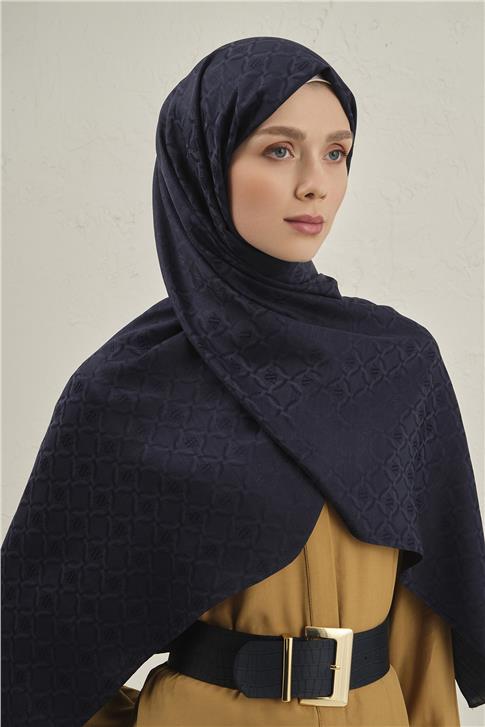 Armine Pamuk  Floş Monogram Zincir Şal 1 02