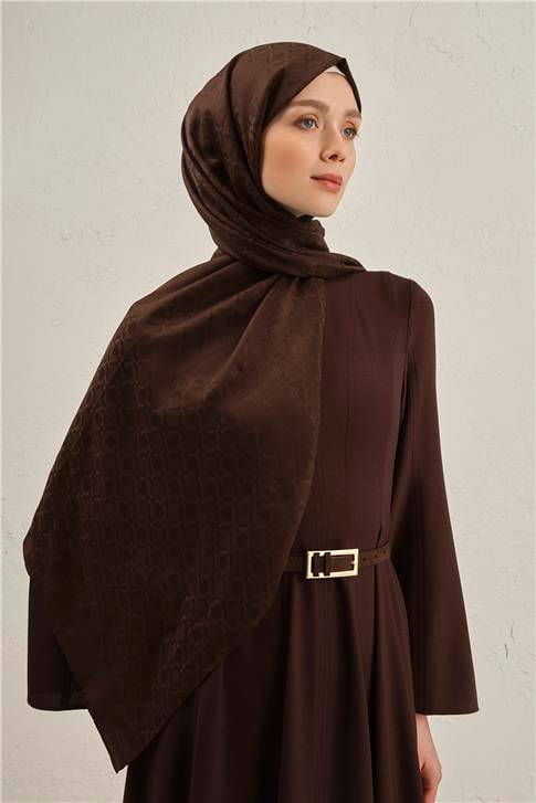 Armine Pamuk  Floş Monogram Zincir Şal 1 11