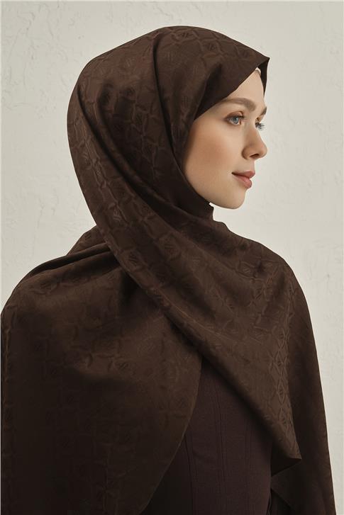 Armine Pamuk  Floş Monogram Zincir Şal 1 11