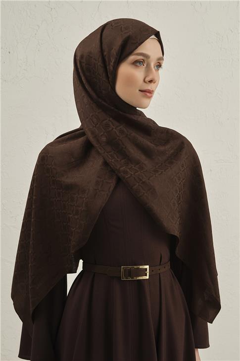 Armine Pamuk  Floş Monogram Zincir Şal 1 11