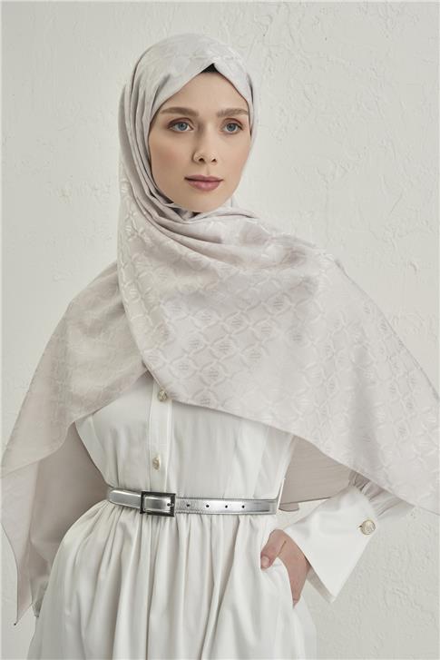 Armine Pamuk  Floş Monogram Zincir Şal 1 17