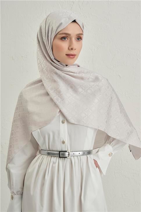 Armine Pamuk  Floş Monogram Zincir Şal 1 17