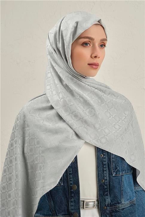 Armine Pamuk  Floş Monogram Zincir Şal 1 23