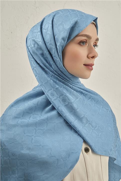 Armine Pamuk  Floş Monogram Zincir Şal 1 25