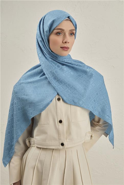 Armine Pamuk  Floş Monogram Zincir Şal 1 25