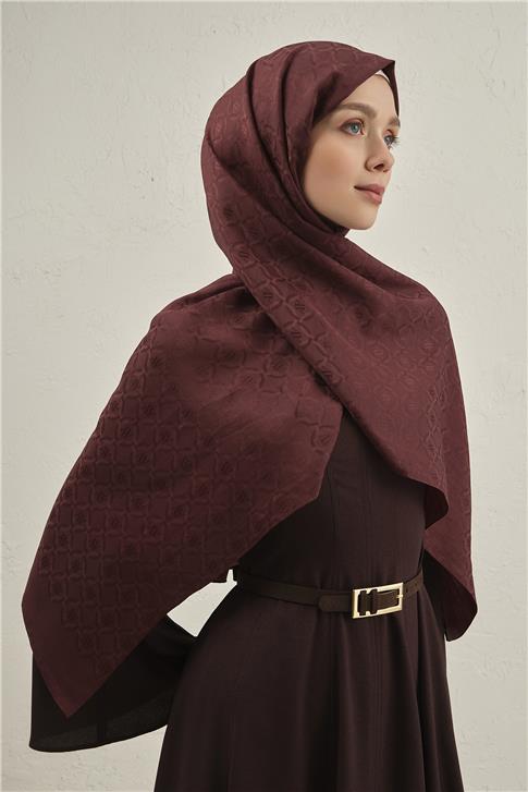 Armine Pamuk  Floş Monogram Zincir Şal 1 32