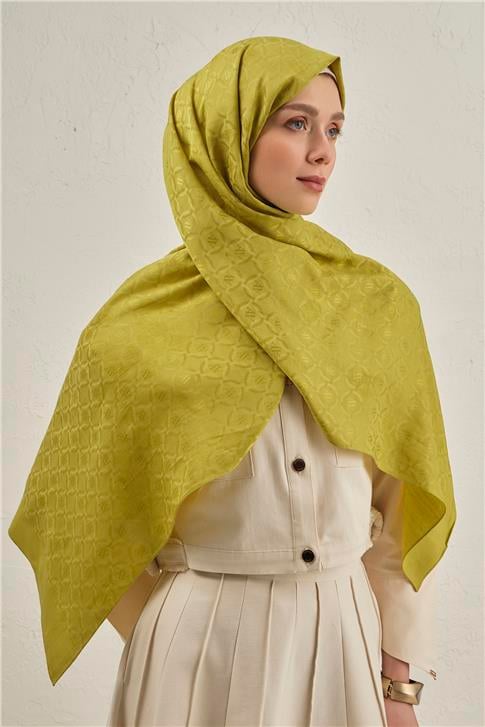 Armine Pamuk  Floş Monogram Zincir Şal 1 54