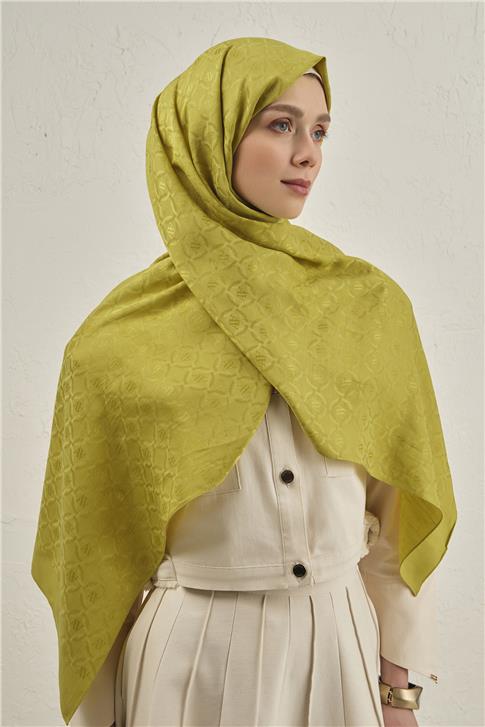 Armine Pamuk  Floş Monogram Zincir Şal 1 54