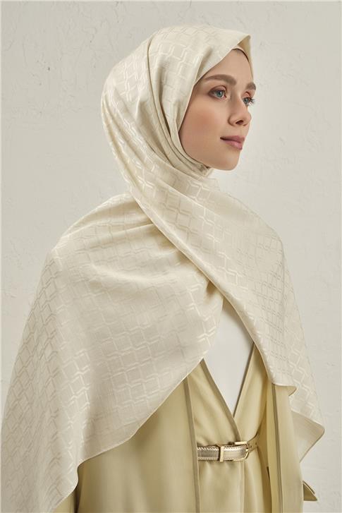 Armine Pamuk  Floş Çapraz Desen Şal 2 06