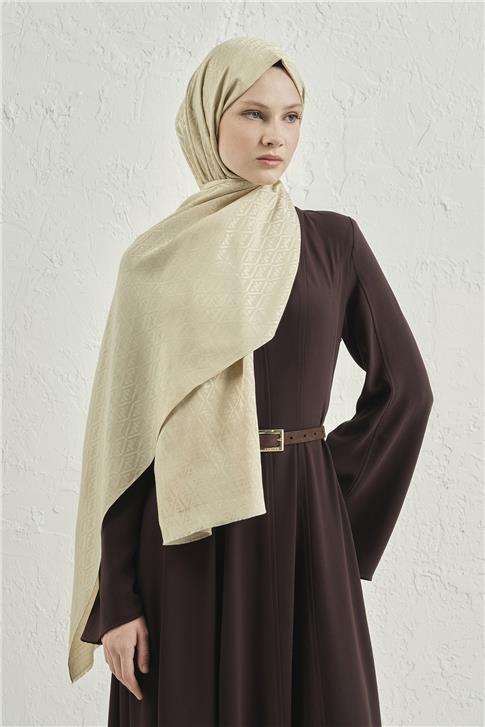 Armine Elegance İpek Pamuk Monogram Şal 17