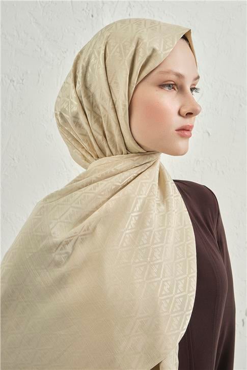 Armine Elegance İpek Pamuk Monogram Şal 17